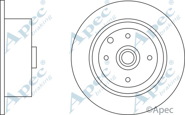 APEC BRAKING Тормозной диск DSK535